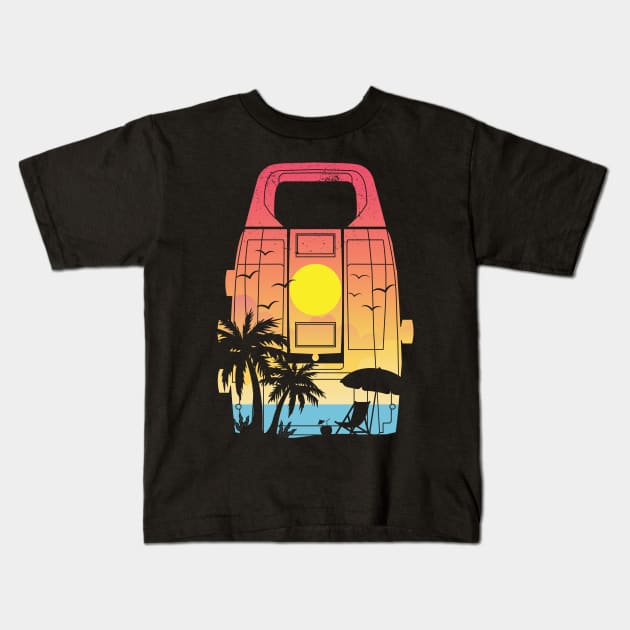 SUMMER SURVEYOR Kids T-Shirt by AZMTH CLOTHING